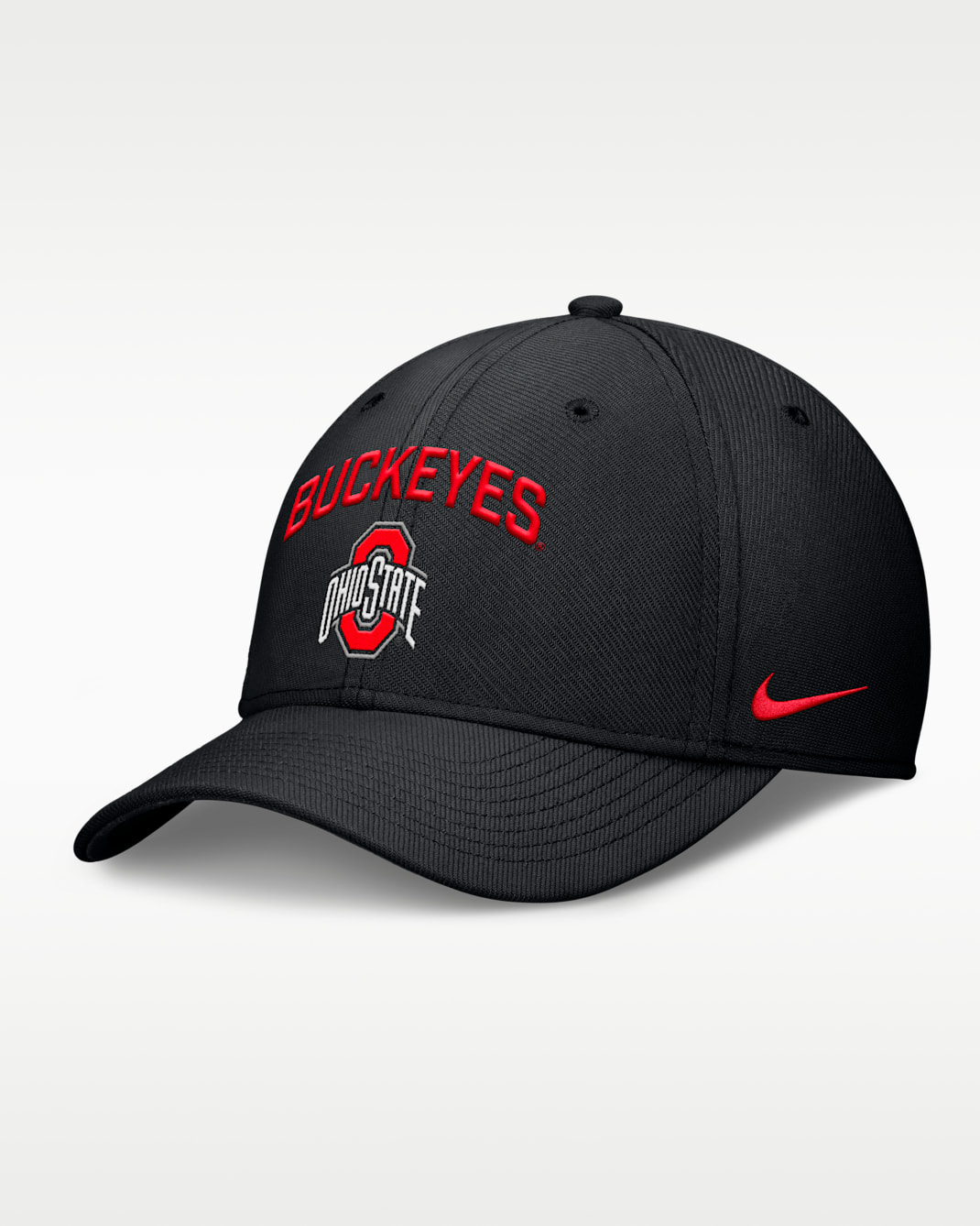 Ohio State On-Field Rise Swoosh Men's Nike Dri-FIT College Hat - Black