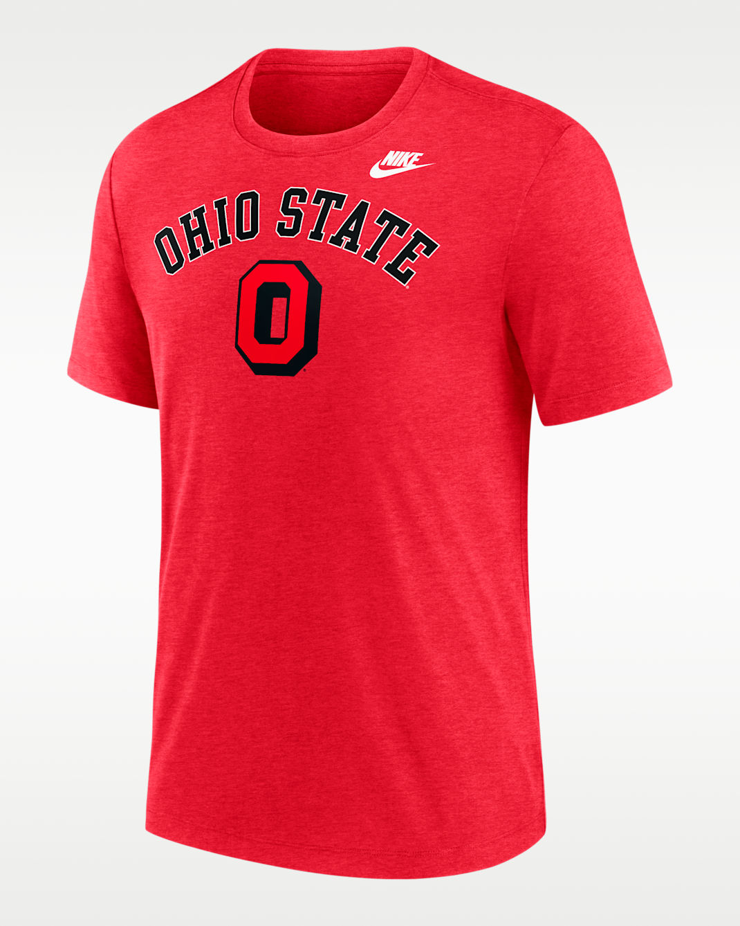 Playera universitaria Nike para hombre Ohio State Legacy Arch - Rojo jaspeado