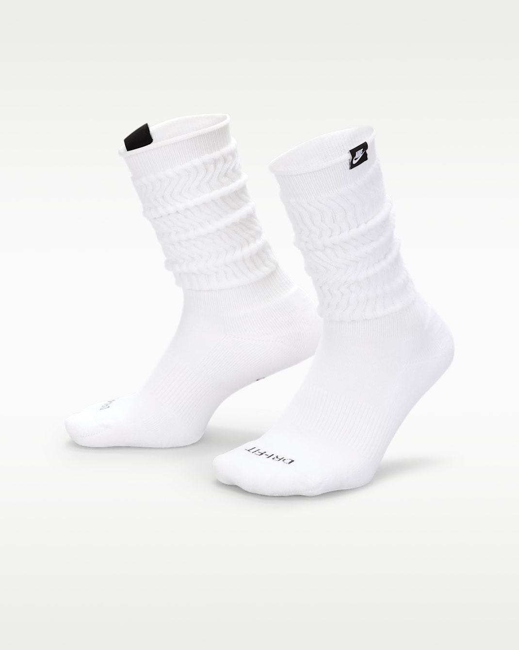 Nike Everyday Plus Slouchy Cushioned Crew Socks (1 Pair) - White/Black