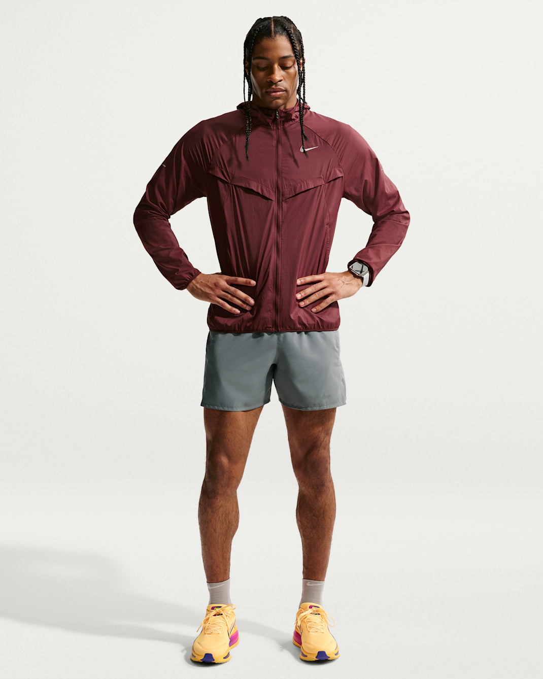 Nike Miler Men's Dri-FIT 12.5cm (Approx.) Brief-Lined Running Shorts - Smoke Grey/Smoke Grey