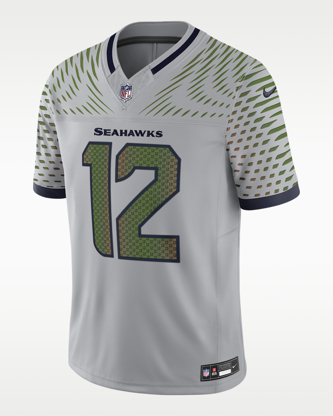 12s Seattle Seahawks Rivalries Collection Men's Nike Dri-FIT NFL Limited Jersey - Grey