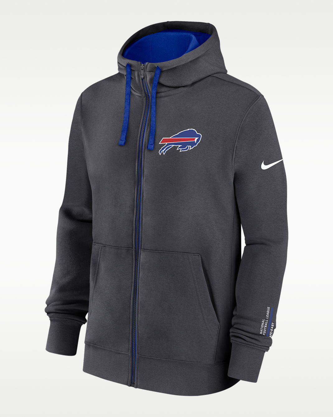 Buffalo Bills Playbook Page Club Men's Nike NFL Full-Zip Hoodie - Anthracite