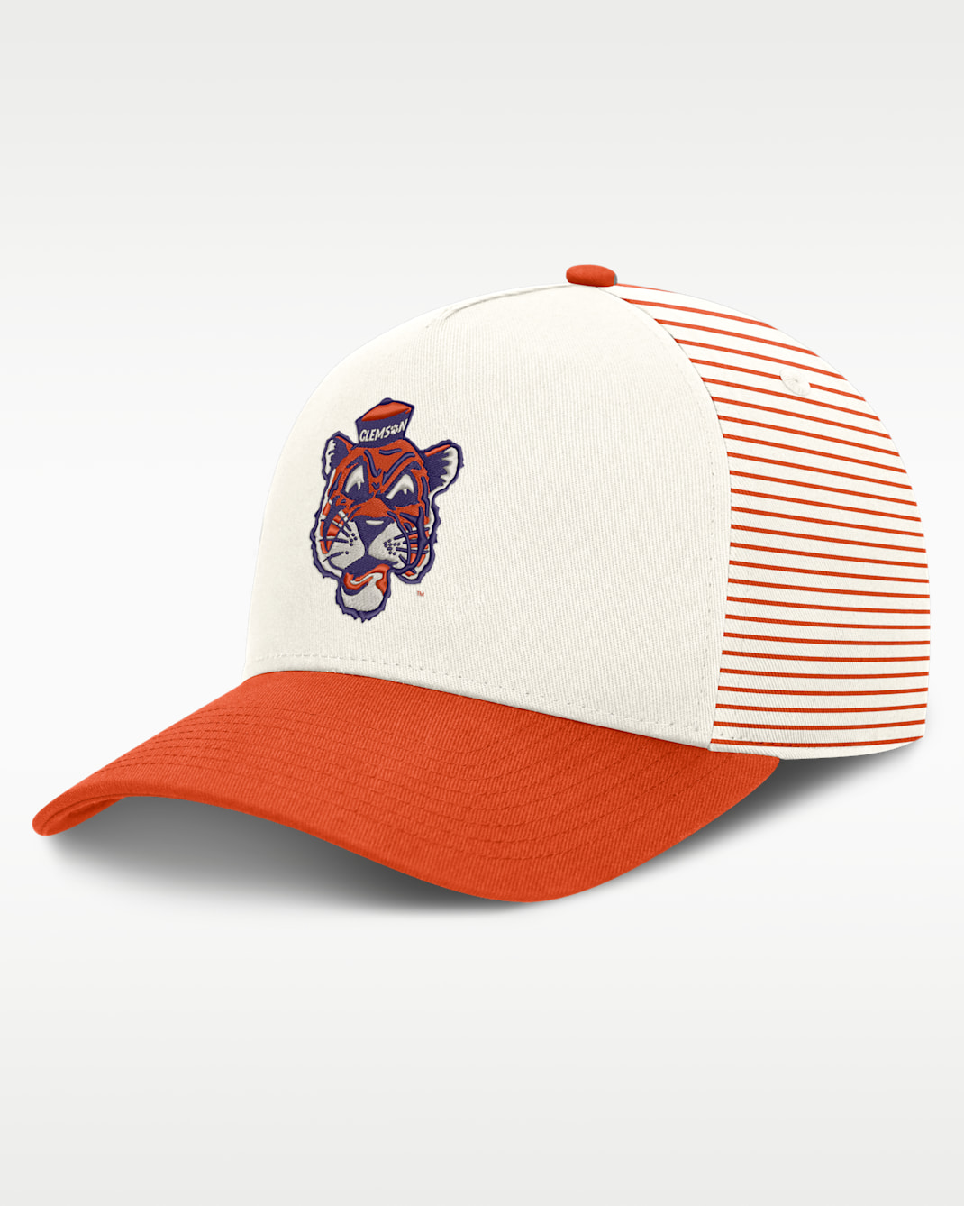 Clemson Rise Men's Nike Dri-FIT College A-Frame Adjustable Hat - White/Orange