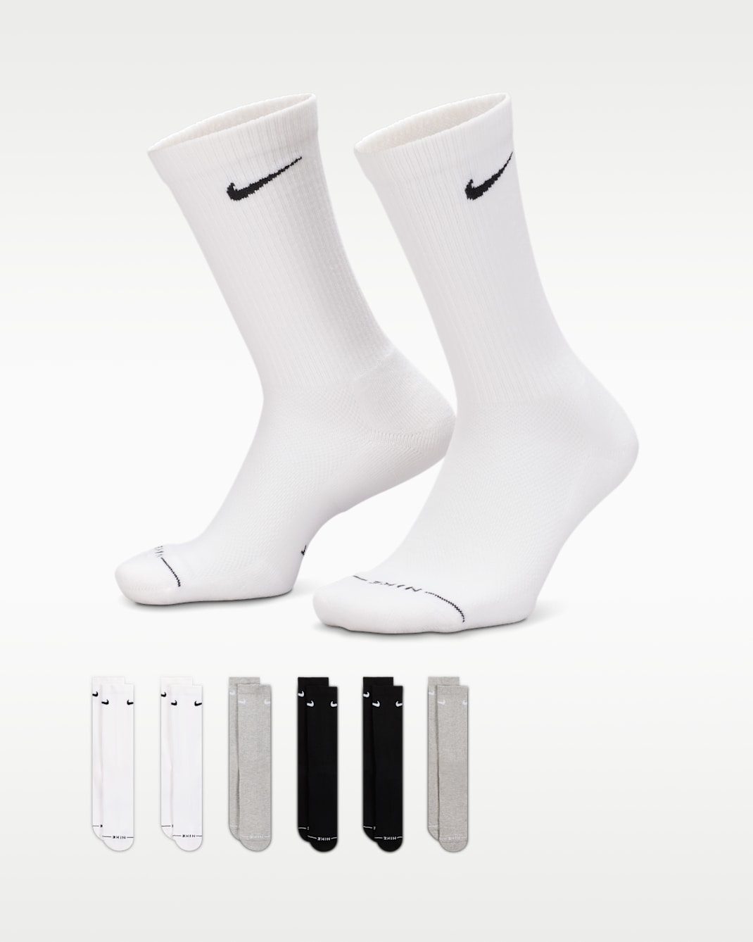 Nike Everyday Elevated Crew Socks (6 Pairs) - Multi-Color
