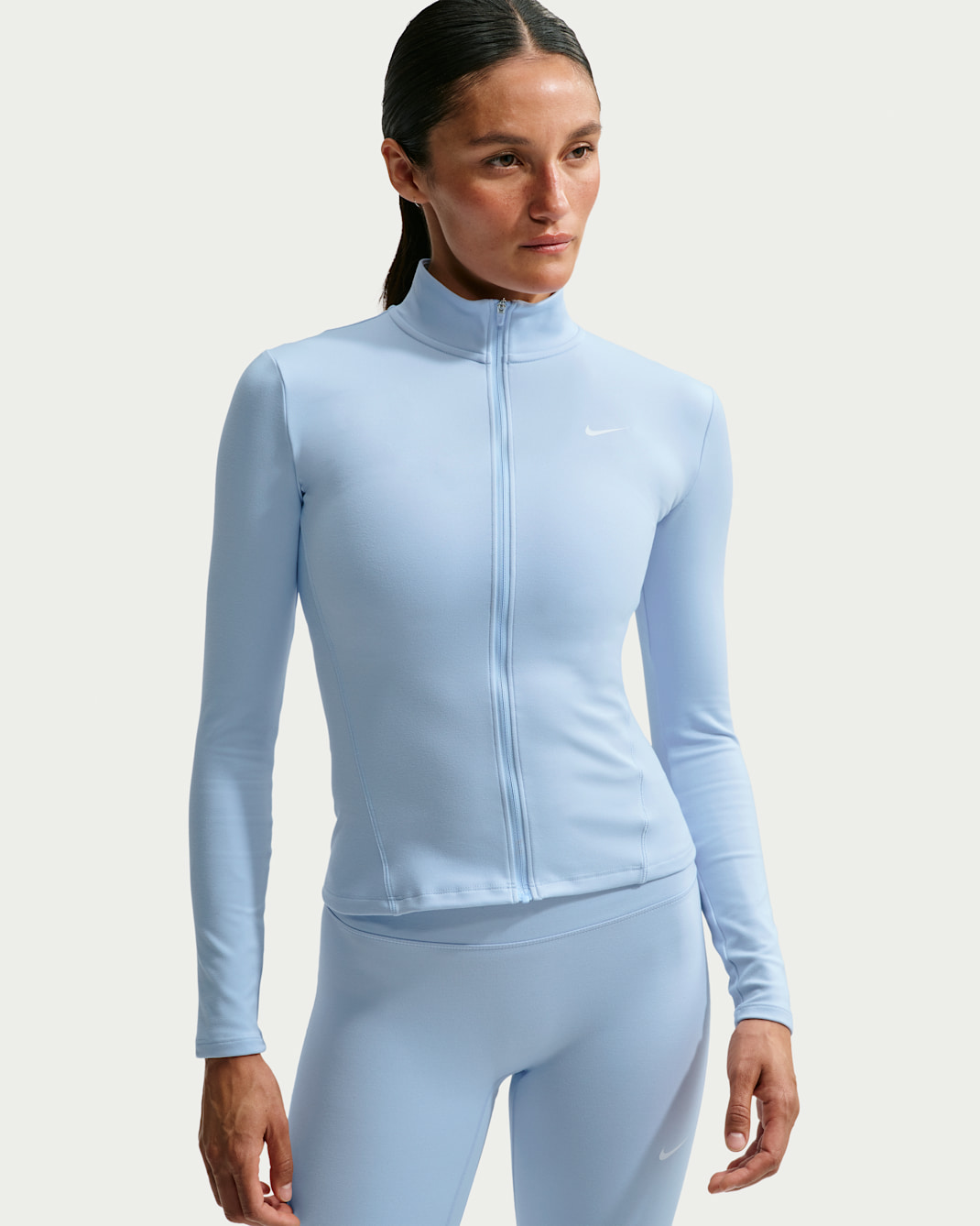 Nike One Fitted Women's Dri-FIT Full-Zip Jacket - Hydrogen Blue/White