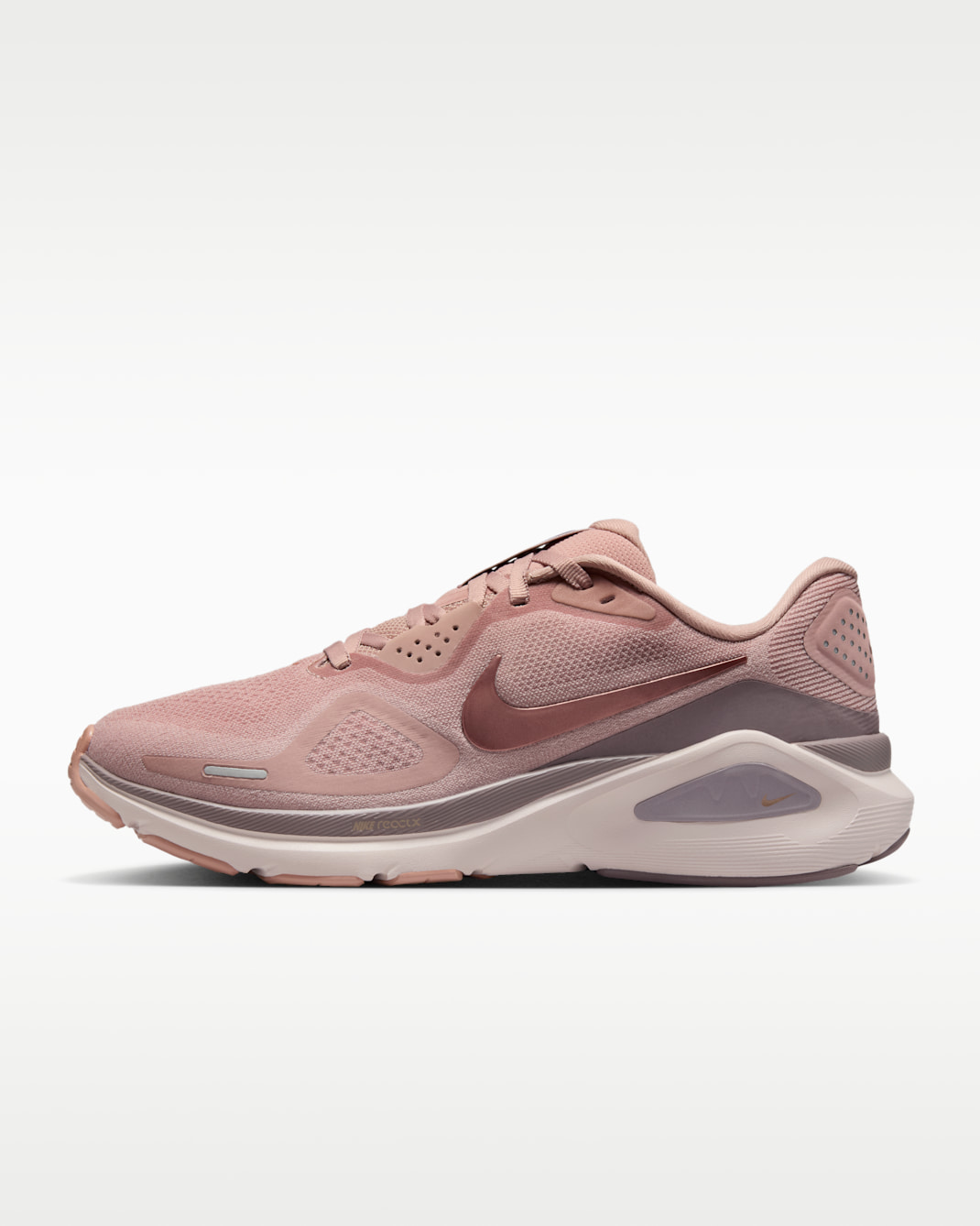 Nike Structure 26 Women's Road Running Shoes - Particle Pink/Taupe Grey/Silt Red/Metallic Rose Gold