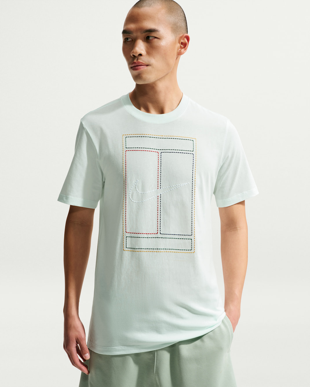 나이키코트 헤리티지 남성 티셔츠 - 배얼리 그린