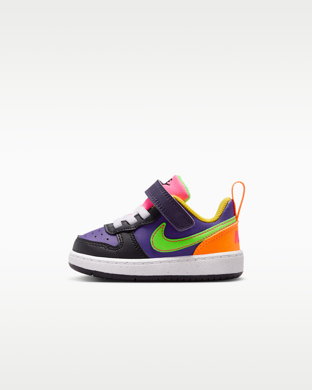 Tenis para bebé e infantil Nike Court Borough Low Recraft - Morado cancha/Morado cancha/Hiperrosa/Verde strike