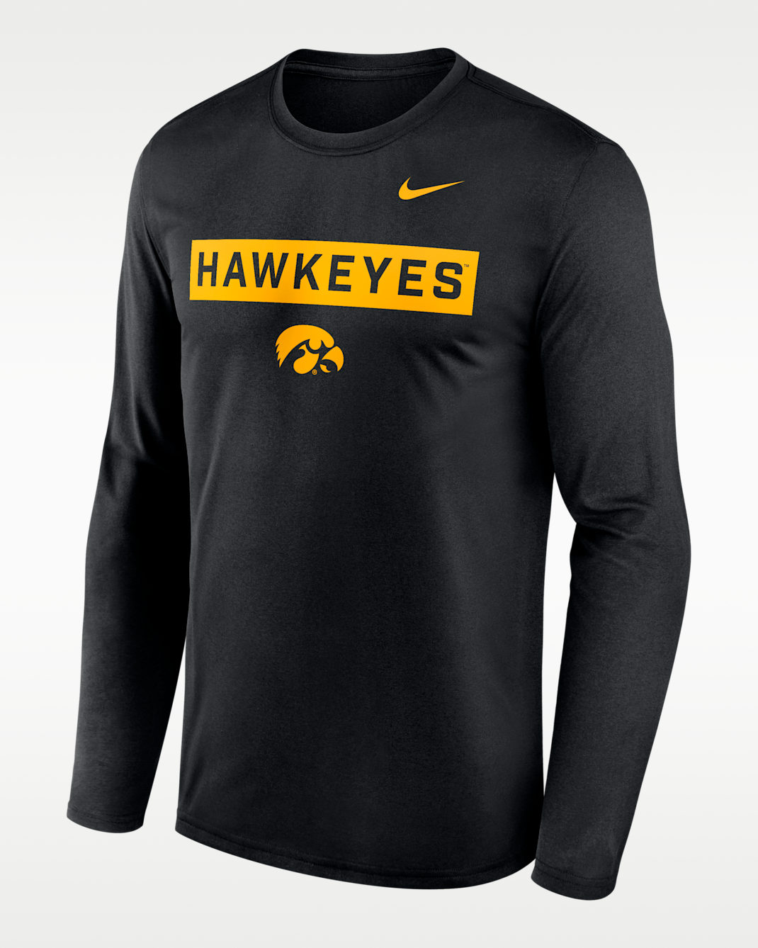 Iowa Primetime Legend 2-Hit Men's Nike Dri-FIT College Long-Sleeve T-Shirt - Black