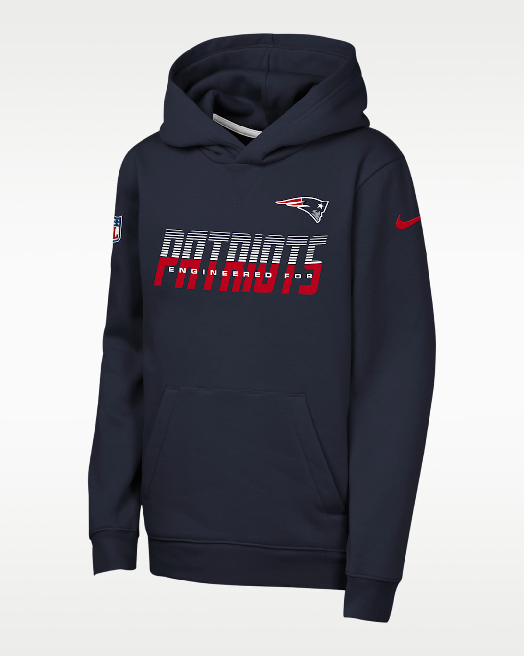 New England Patriots Sideline Big Kids' Nike NFL Pullover Hoodie - College Navy
