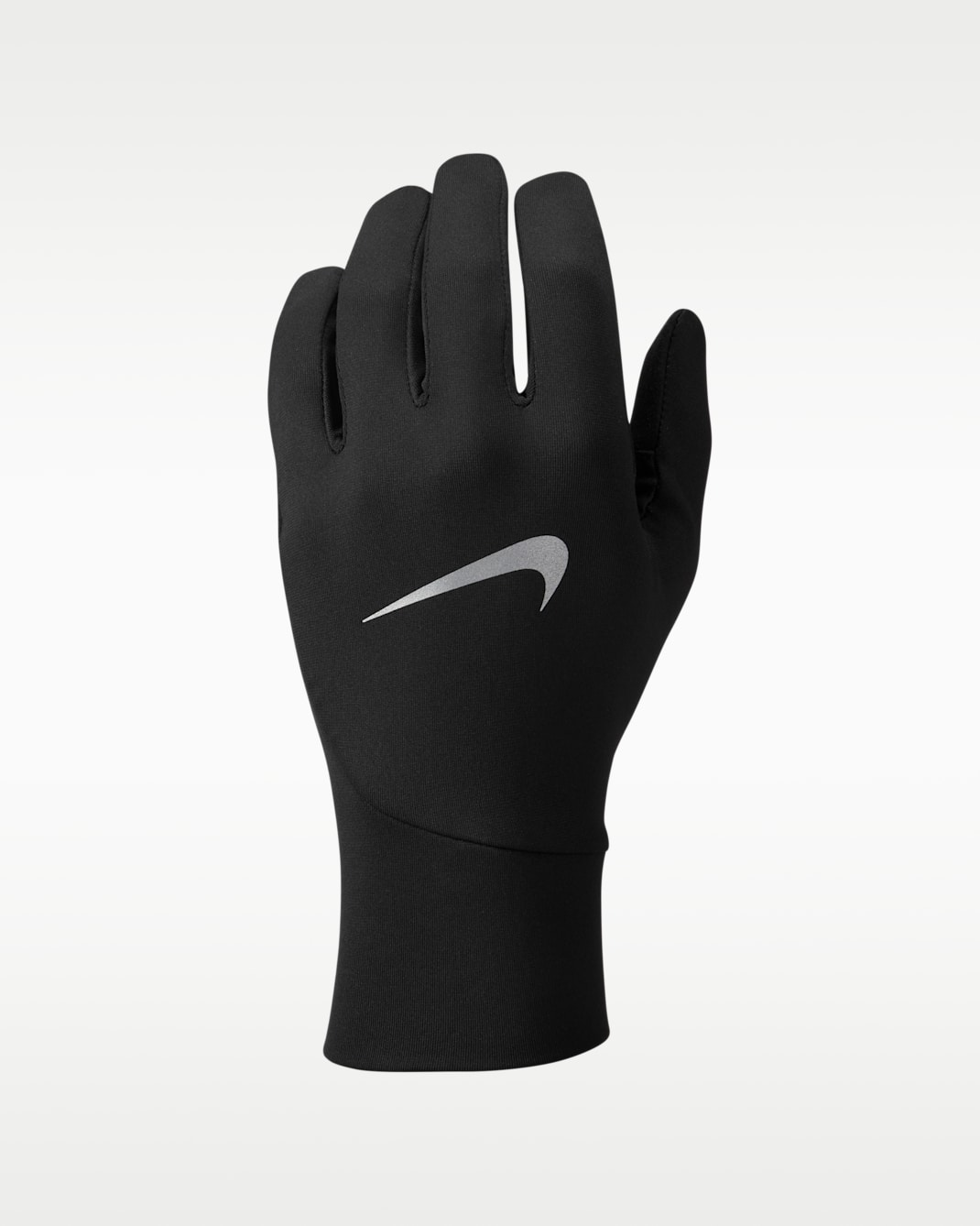 Nike Pacer Therma-FIT könnyű férfi futókesztyű - Fekete/Fekete/Silver