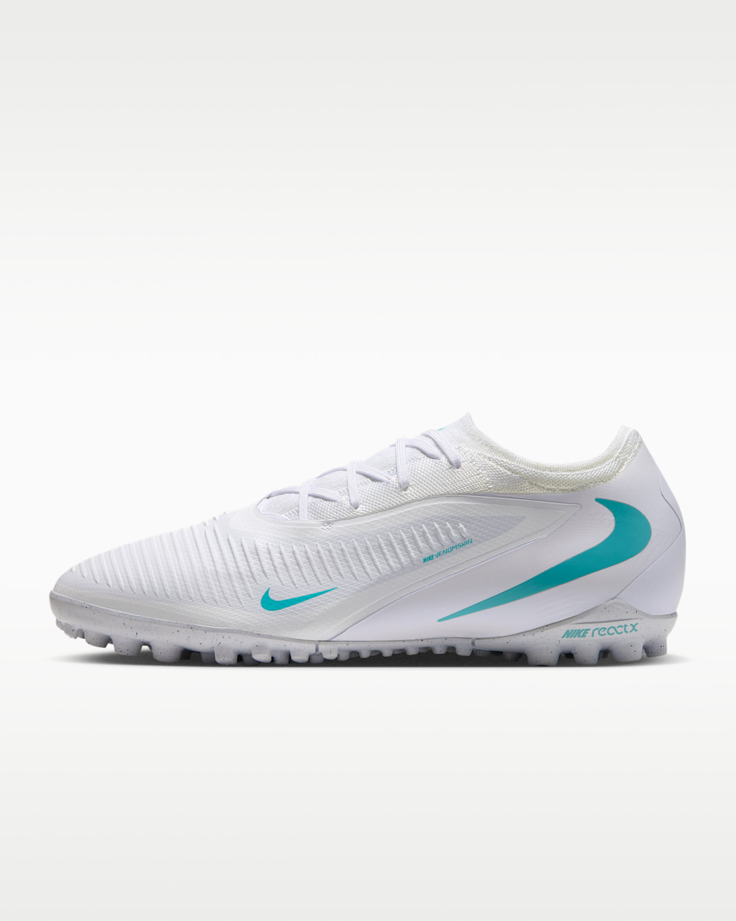 Nike Phantom 6 Low Pro Turf Soccer Shoes - White/White/Dusty Cactus