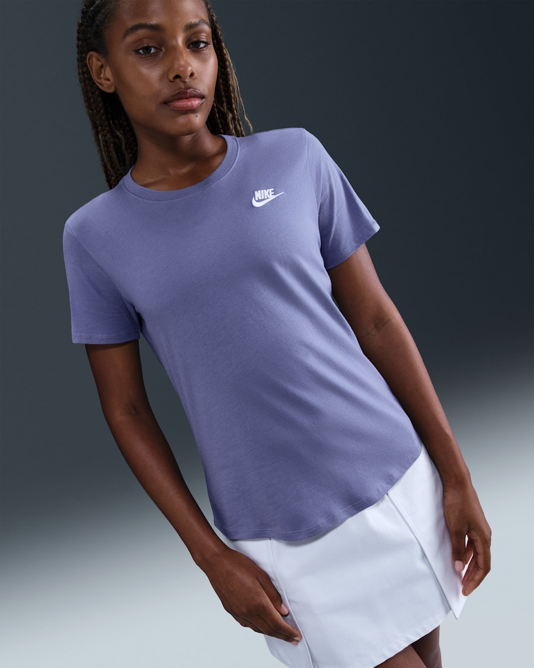 Nike Sportswear Club Essentials Women's T-Shirt - World Indigo/White