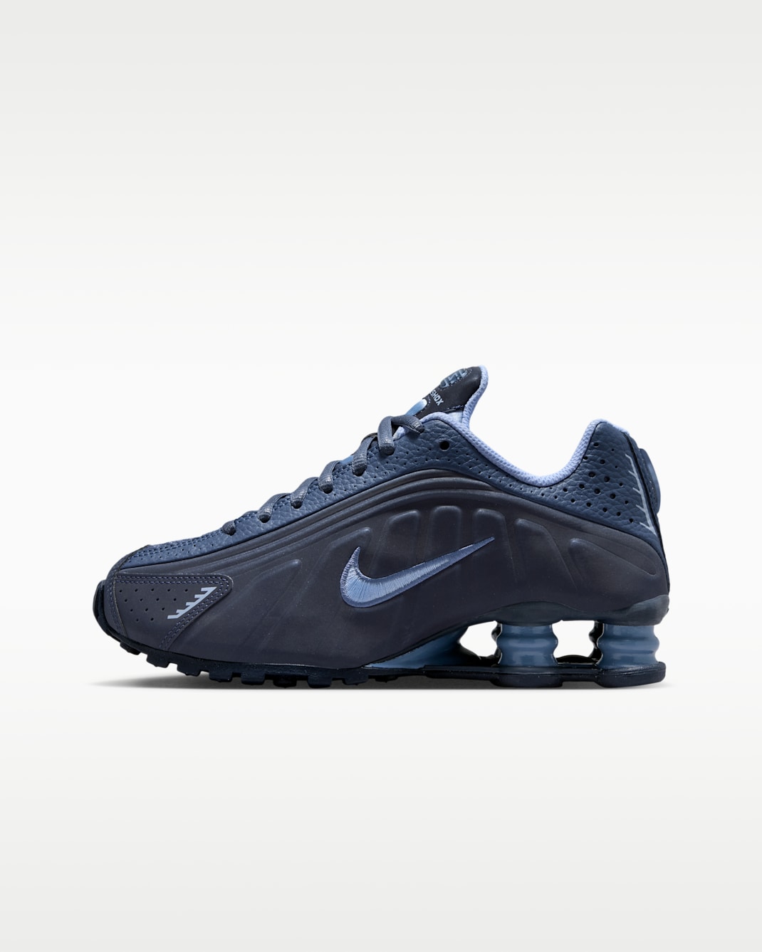Nike Shox R4 Big Kids' (Boys') Shoes - Obsidian/Diffused Blue/Aluminum