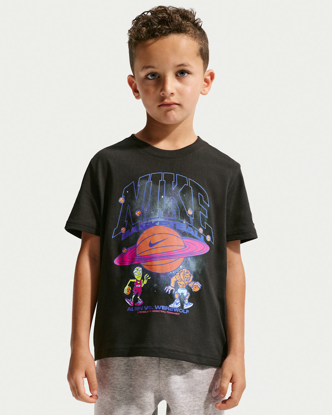 Nike Little Kids' Planet Bball T-Shirt - Black
