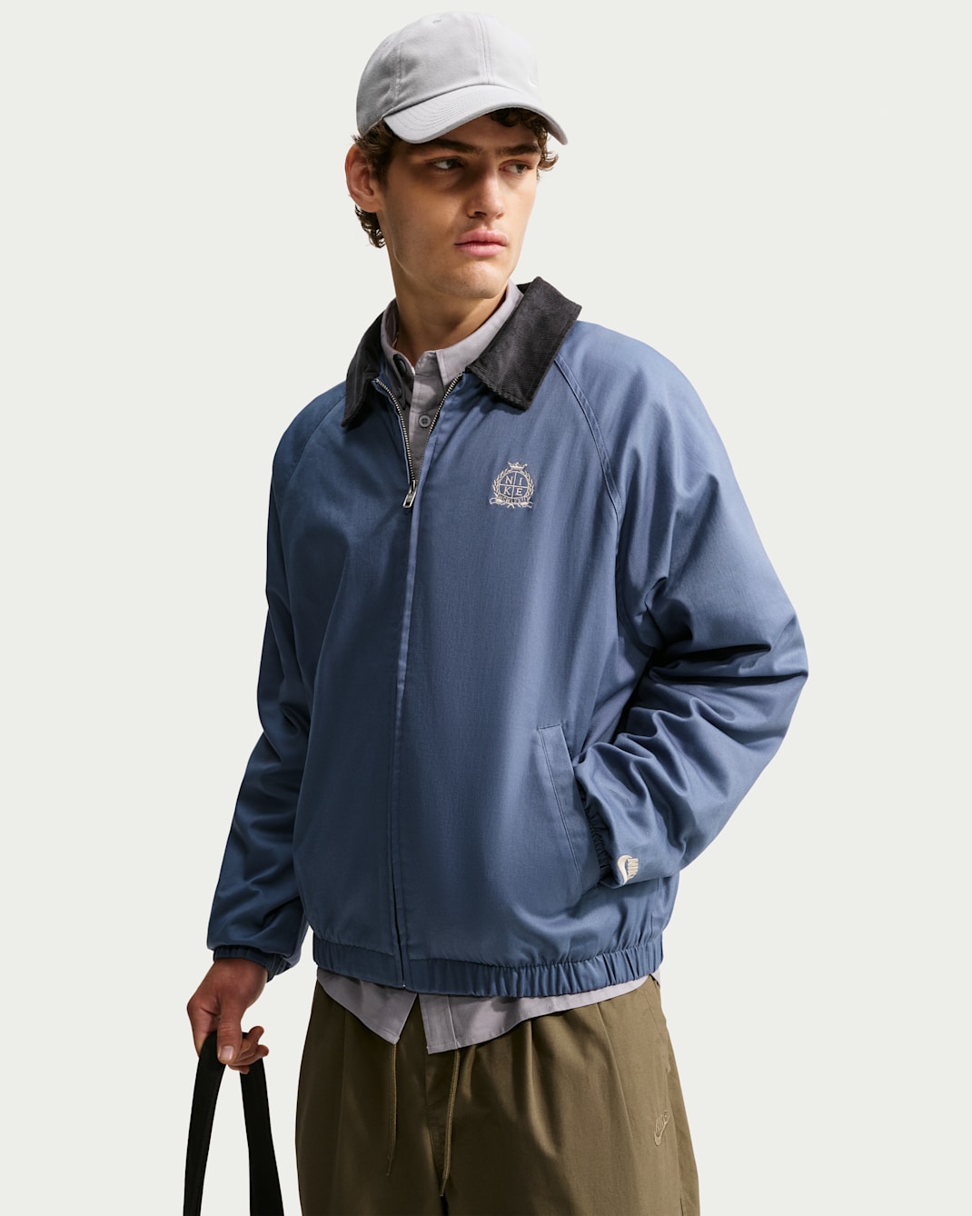 Veste Campus Nike Club pour homme - Diffused Blue/Noir/Sanddrift