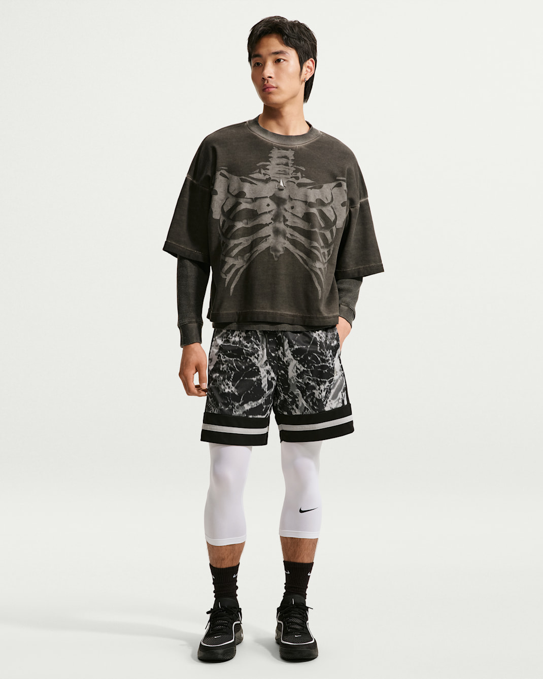 Ja Men's Dri-FIT 20.5cm (approx.) Basketball Shorts - Black/Light Smoke Grey/Metallic Silver