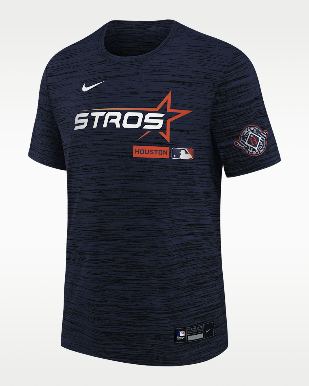 Houston Astros Authentic Collection City Connect Velocity Big Kids' Nike Dri-FIT MLB T-Shirt - College Navy