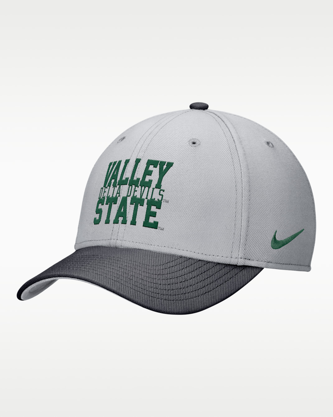 Mississippi Valley State Universty SwooshFlex Nike Dri-FIT College Cap - Wolf Grey