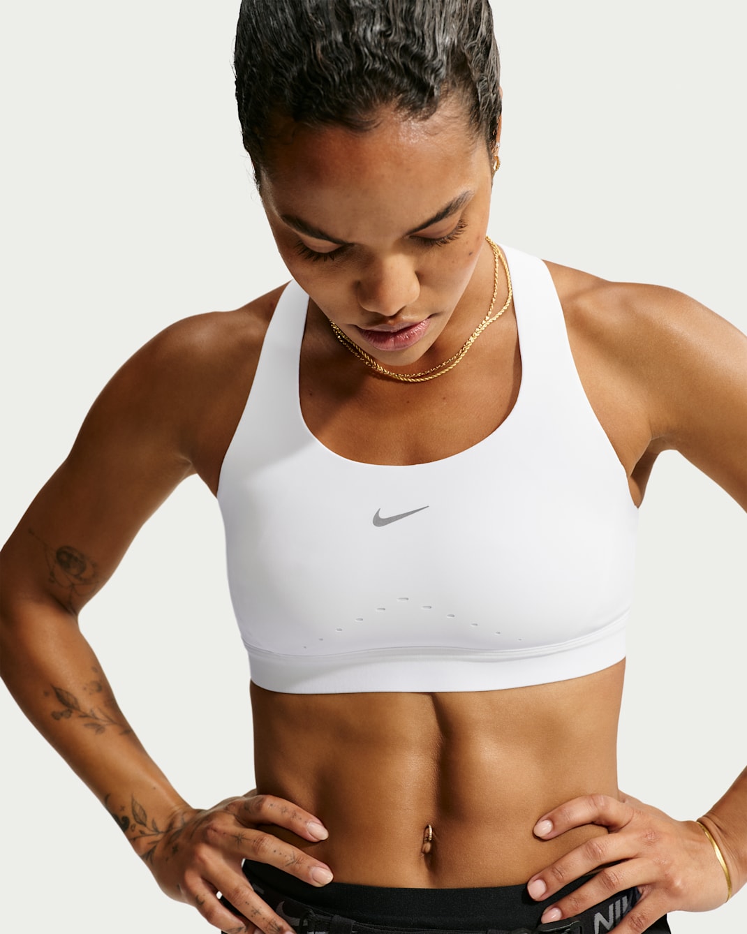 Nike Swift Women's High-Support Lightly Lined Sports Bra - White