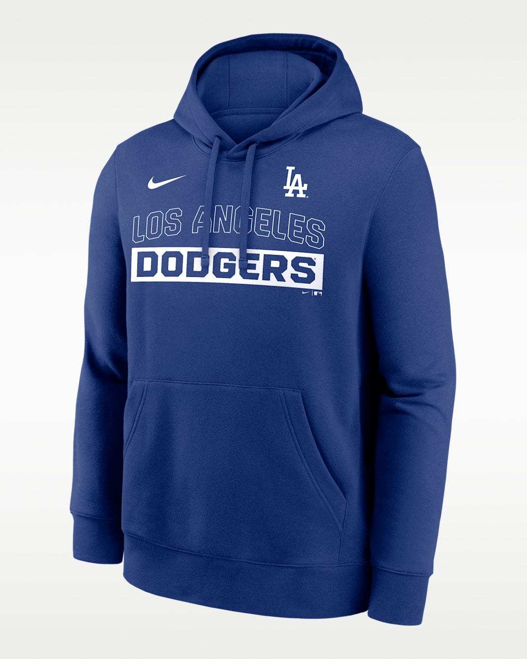 Sudadera con gorro sin cierre Nike de la MLB para hombre Los Angeles Dodgers Club - Azul enérgico