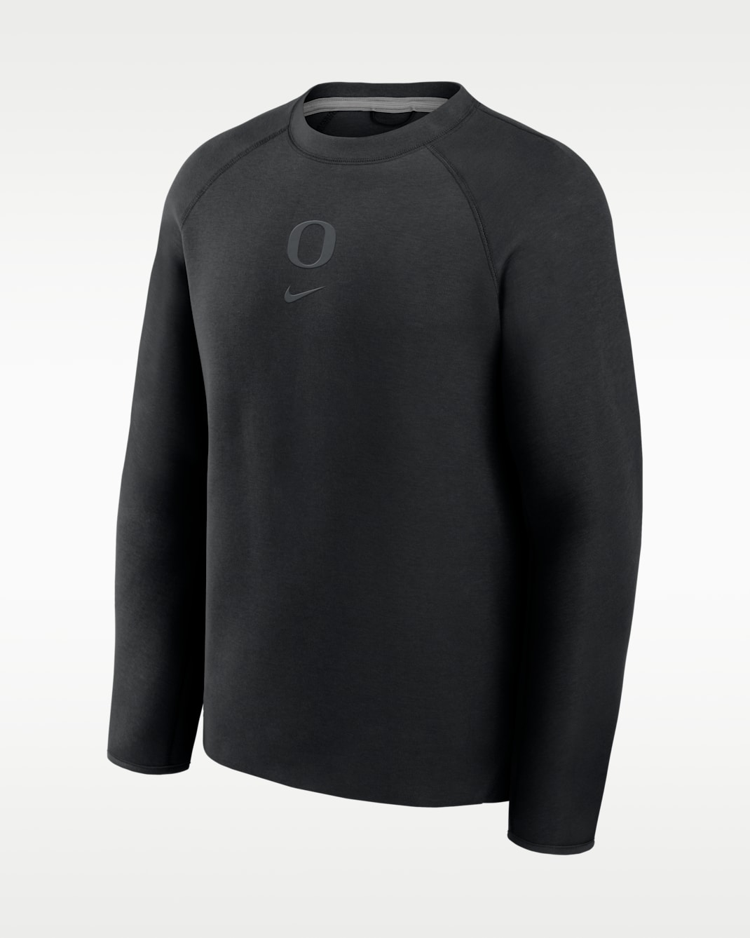 Oregon Tech Fleece Men's Nike College Pullover Crew - Black