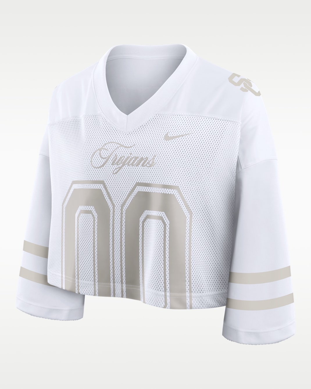 USC Neutral Stance Collection Women's Nike Dri-FIT College Cropped Jersey - White