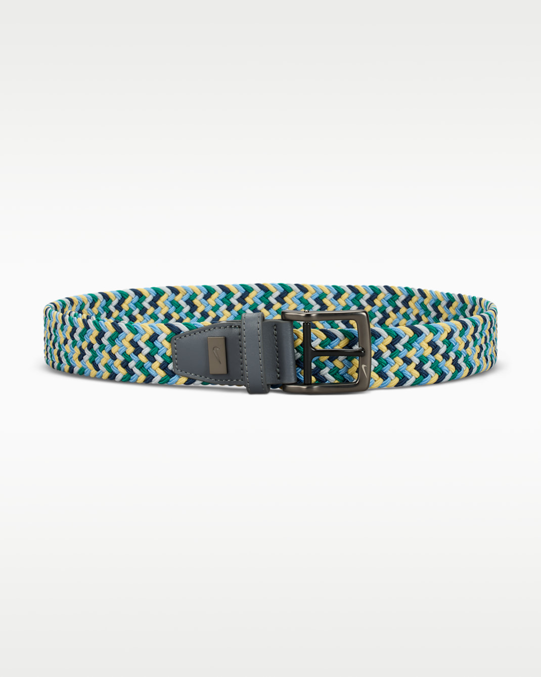 Nike Men's Stretch Woven Golf Belt - Green/Blue/Yellow