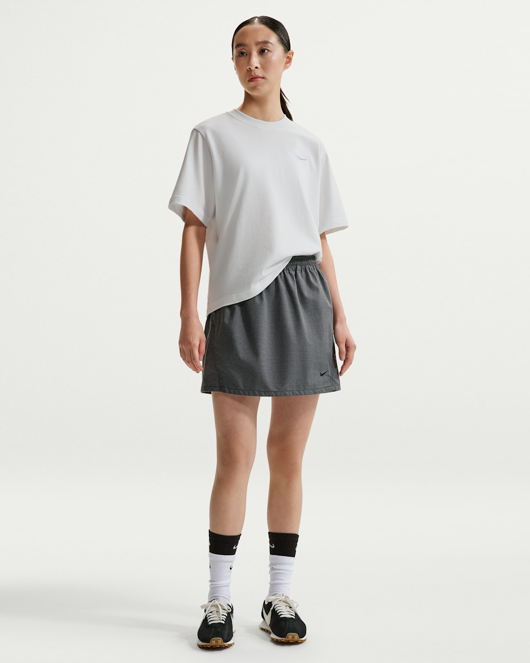 나이키 스포츠웨어 여성 루즈 우븐 스커트 - 블랙/헤더/블랙