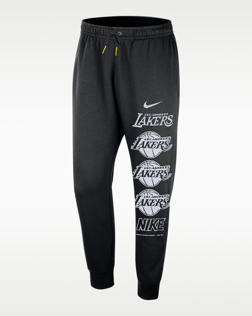 Los Angeles Lakers Courtside Nike NBA Club Fleece Jogger für Herren - Schwarz/Amarillo