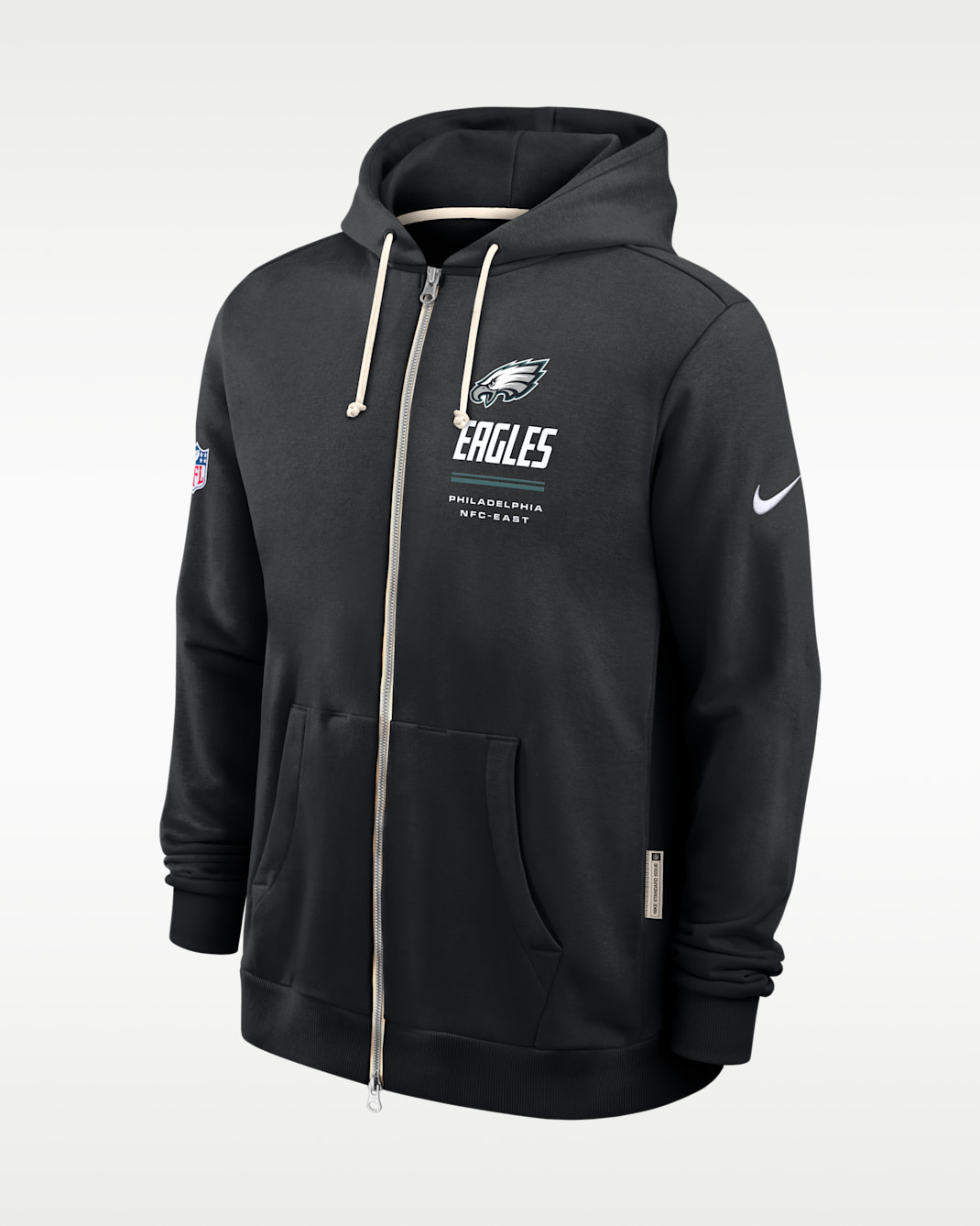 Philadelphia Eagles Sideline Standard Issue Men's Nike Dri-FIT NFL Full-Zip Hoodie - Black