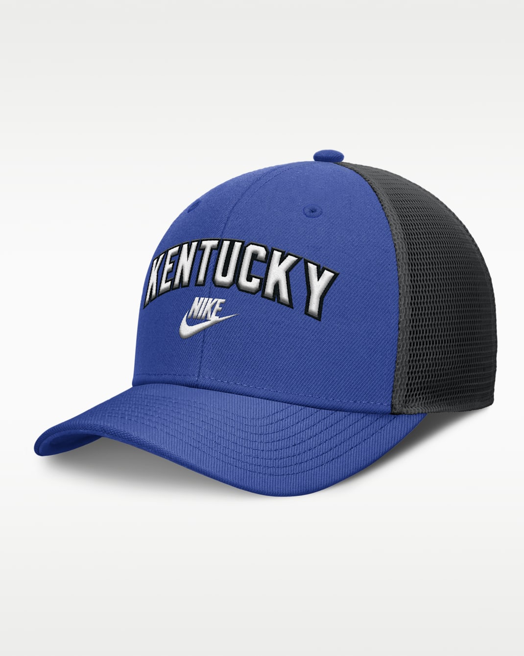 Kentucky Legacy Arch Rise Men's Nike Dri-FIT College Trucker Adjustable Hat - Royal
