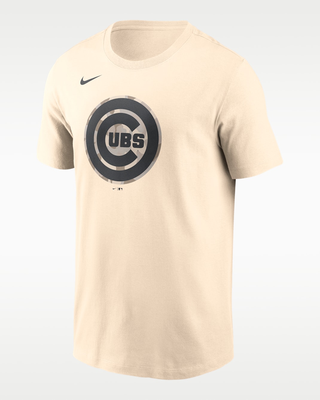 Playera Nike de la MLB para hombre Chicago Cubs Camo - Crema