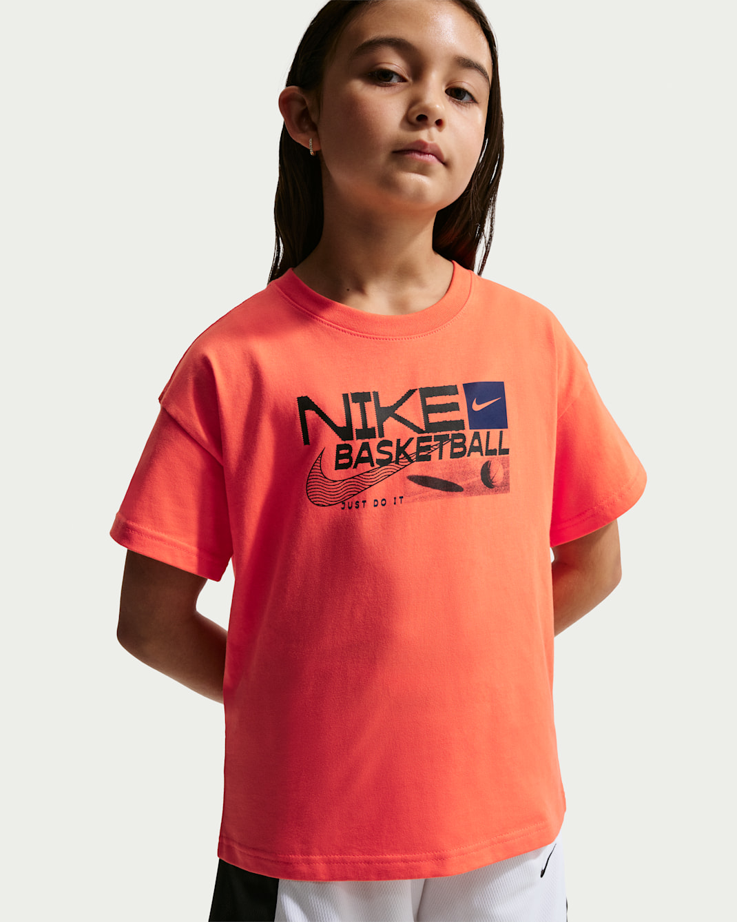 Playera para niños Nike Sportswear - Naranja césped