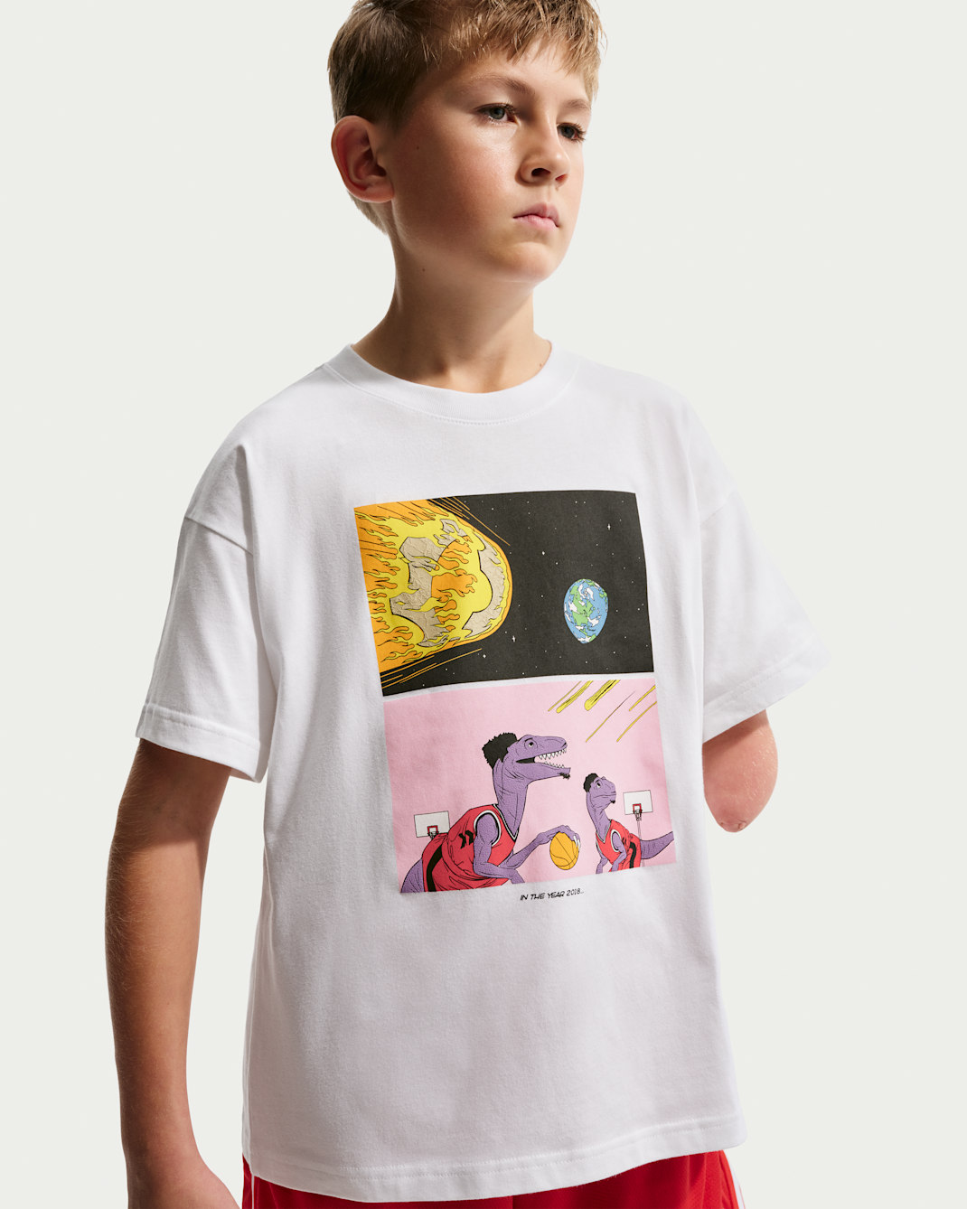 LeBron "LeBronto" Kids' Basketball T-Shirt - White