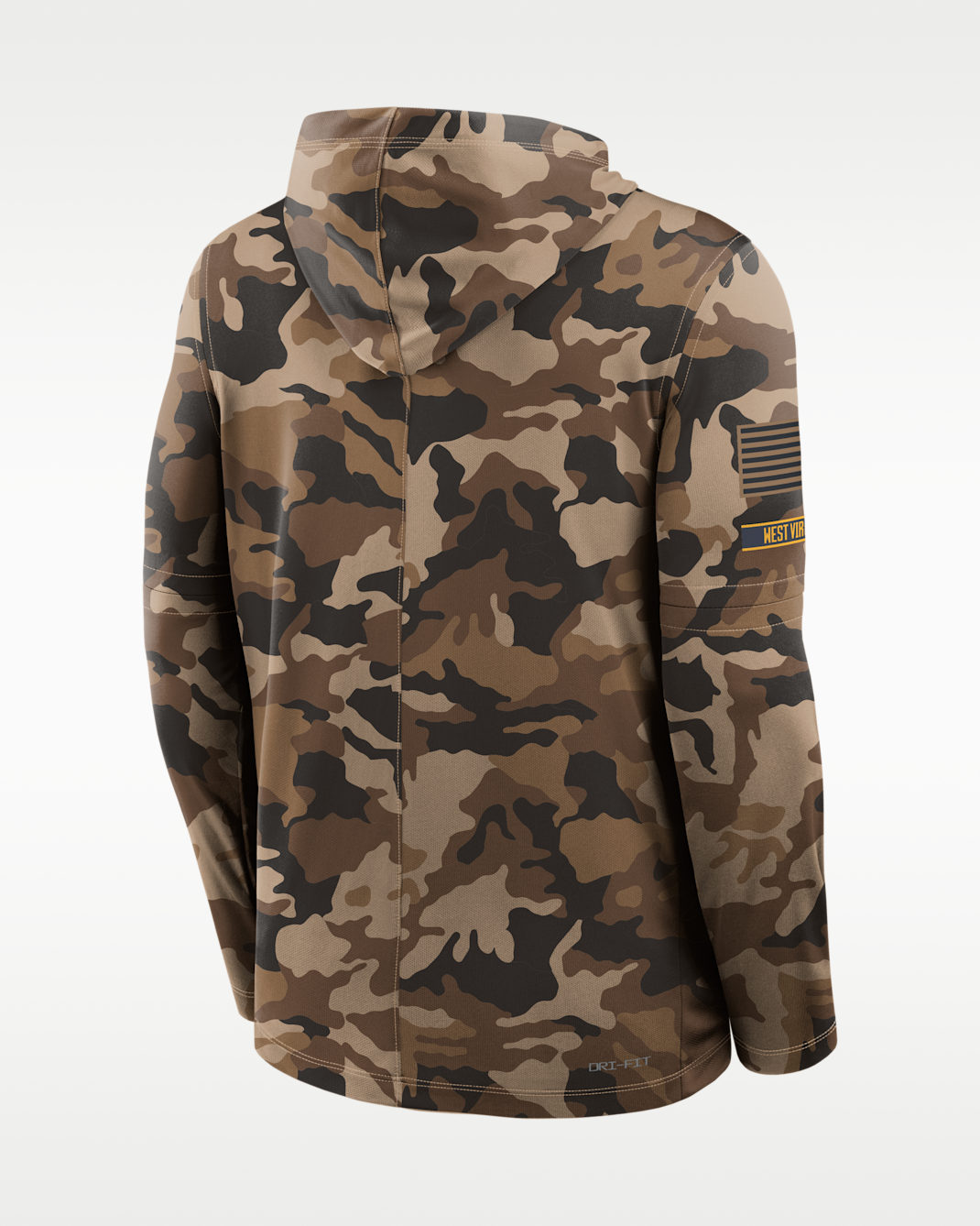 West Virginia Military Appreciation Men's Nike Dri-FIT College Long-Sleeve Hooded Top