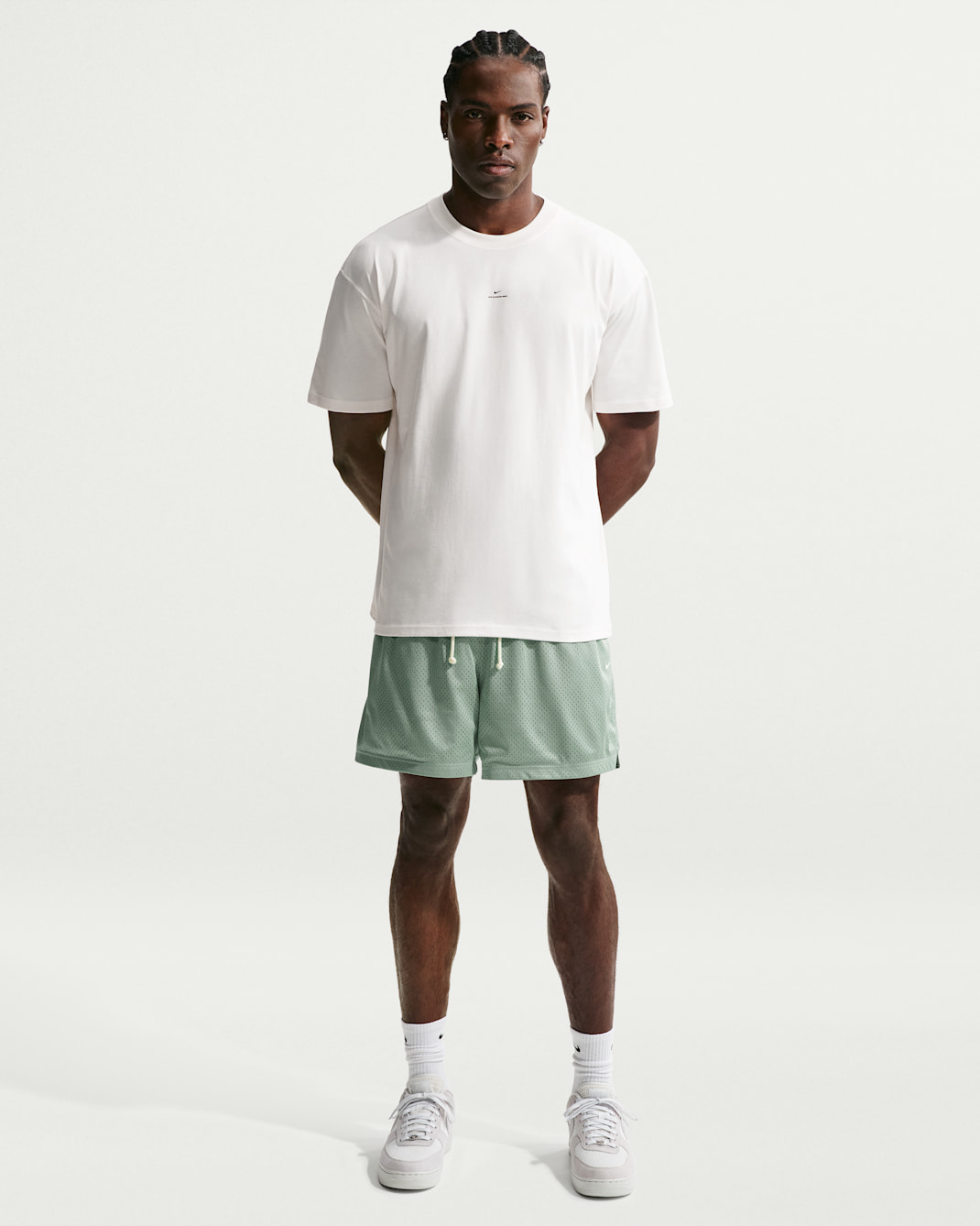 Short de basket en mesh Nike Standard Issue 13 cm pour homme - Steam/Pale Ivory
