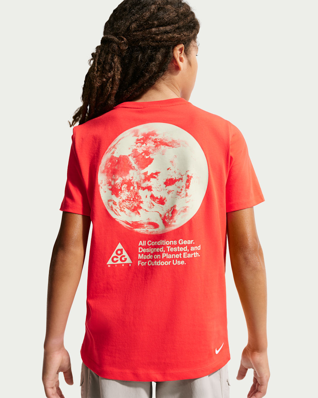 T-shirt Dri-FIT Planet Earth Nike ACG Júnior - Carmesim claro