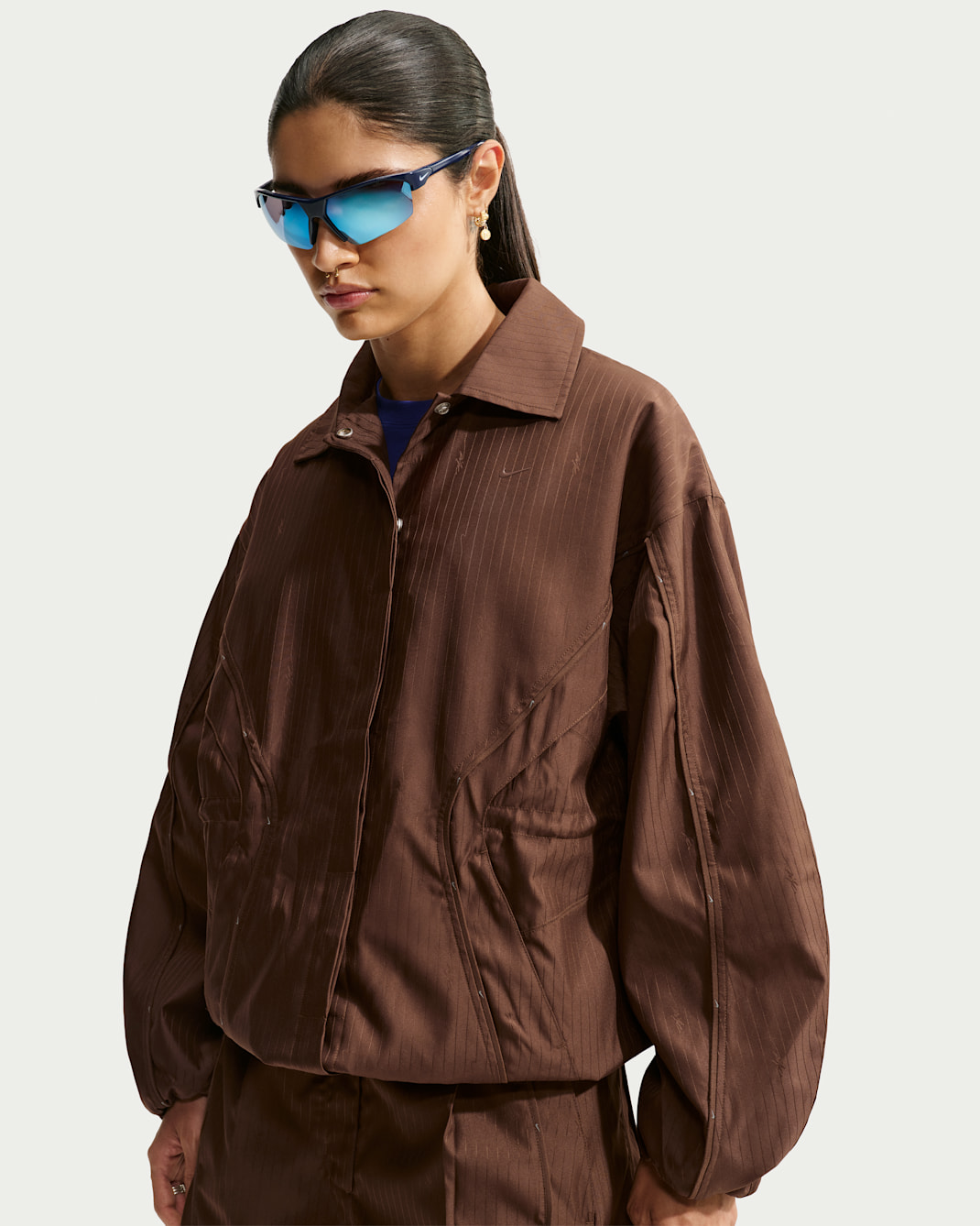 Nike Energy coachjack voor dames - Cacao Wow