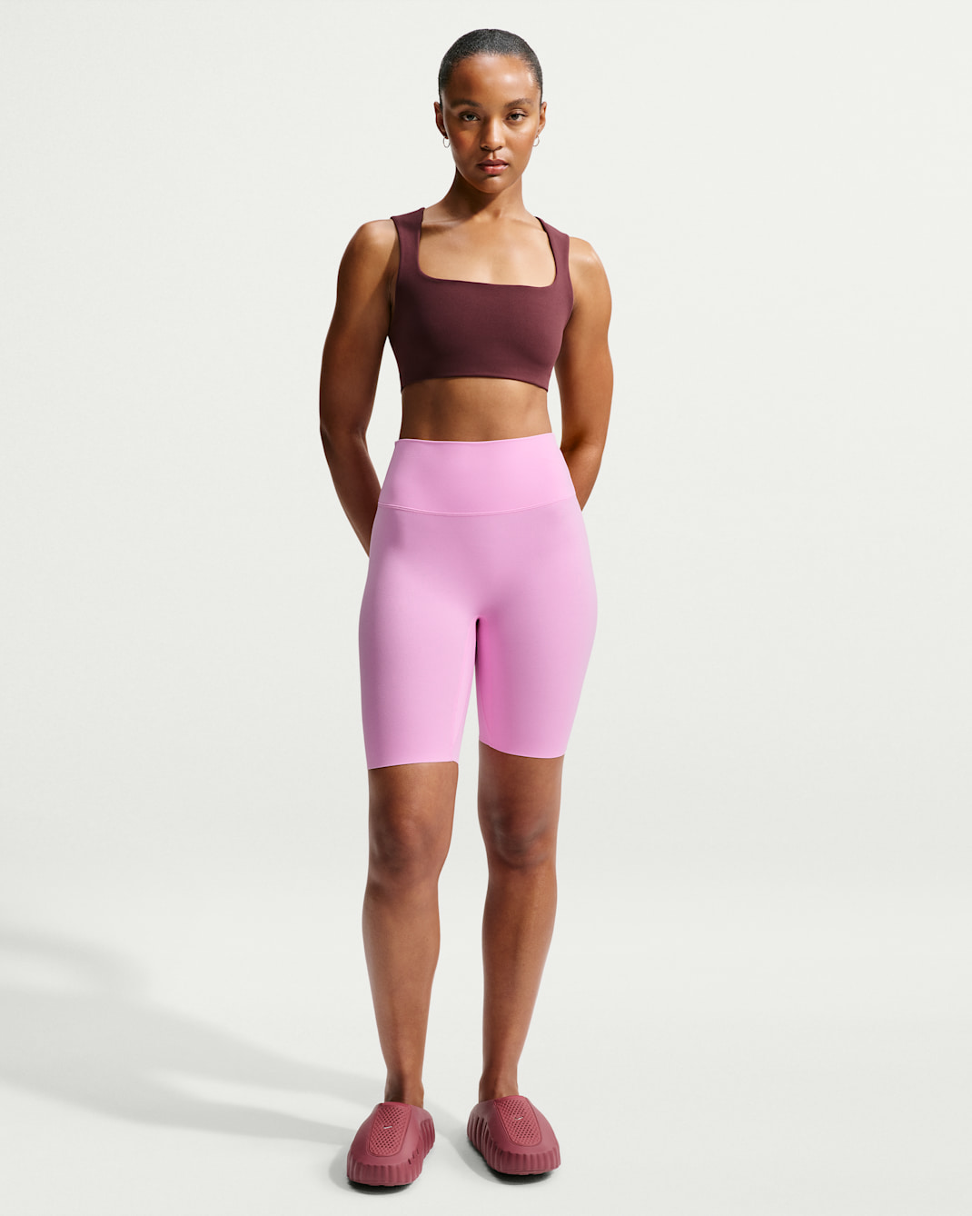 Nike Zenvy Women's High-Waisted 20.5cm (approx.) Biker Shorts - Pink Rise/Cool Grey