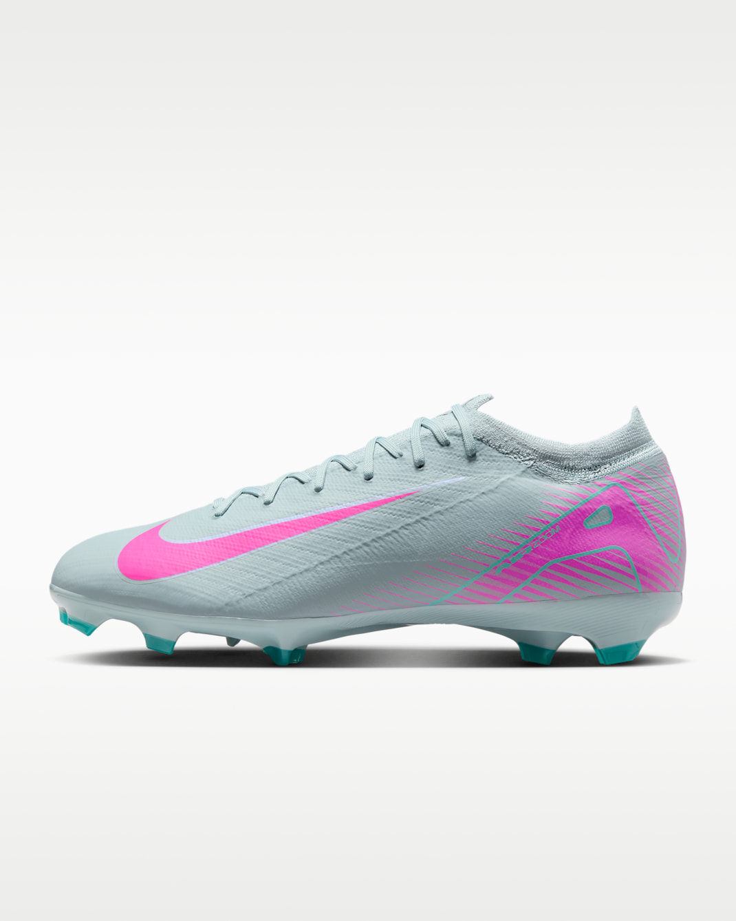 Nike Mercurial Vapor 16 Pro Low Top-Fußballschuh für normalen Rasen - Ocean Cube/Pink Blast
