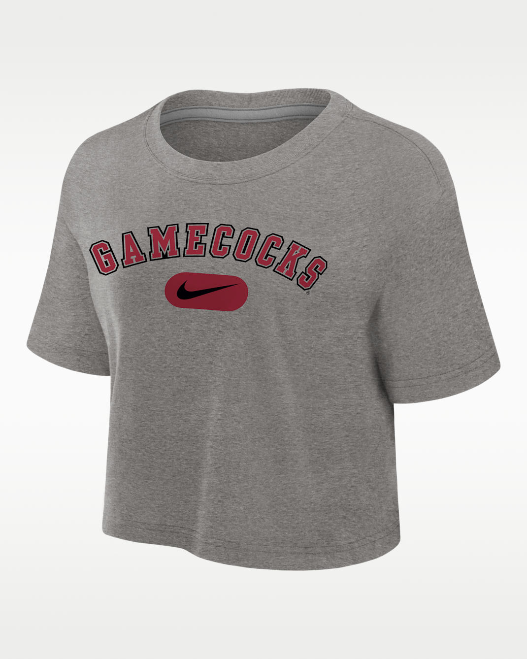 Nike College (South Carolina Gamecocks) Women's Dri-FIT Cropped T-Shirt - Grey Heather
