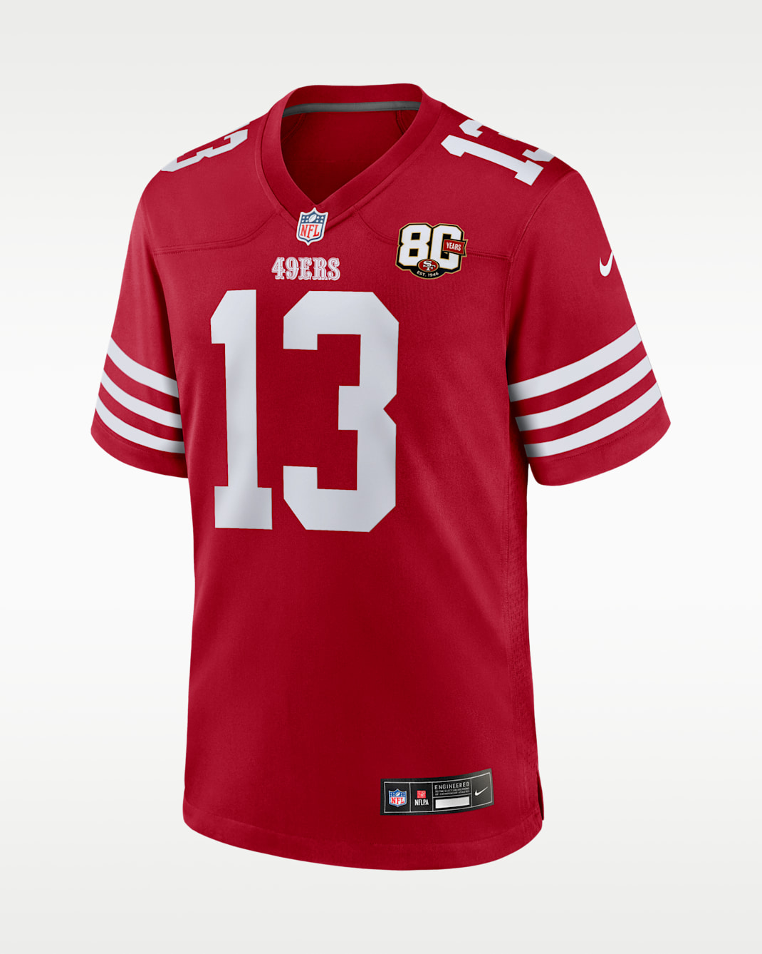 Brock Purdy San Francisco 49ers 80th Anniversary Men's Nike NFL Game Jersey - Scarlet
