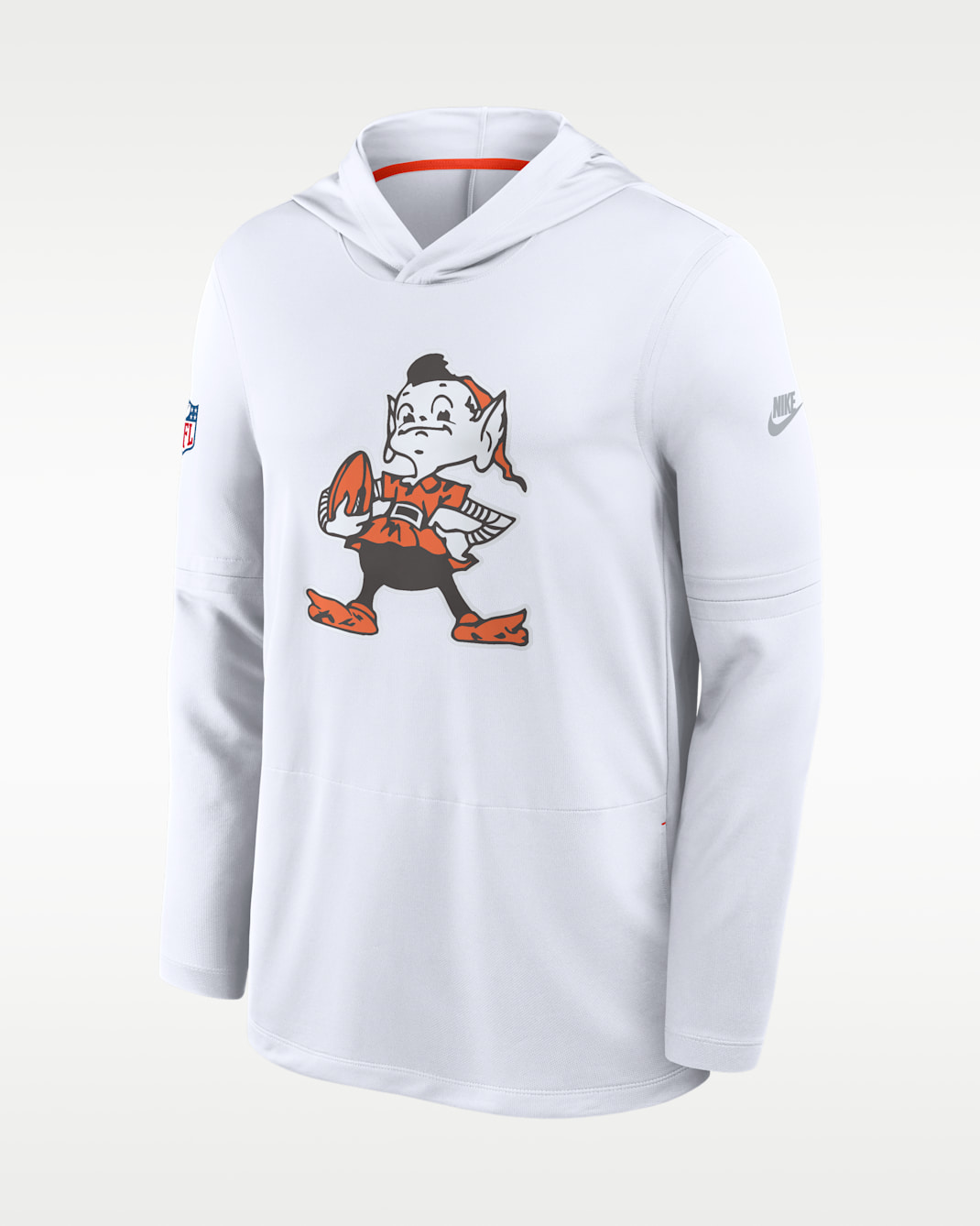 Cleveland Browns Alt Men's Nike Dri-FIT NFL Long-Sleeve Hooded Top - White