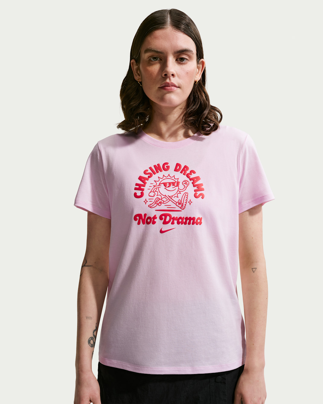 Nike Sportswear Club kortermet T-skjorte til dame - Pink Foam