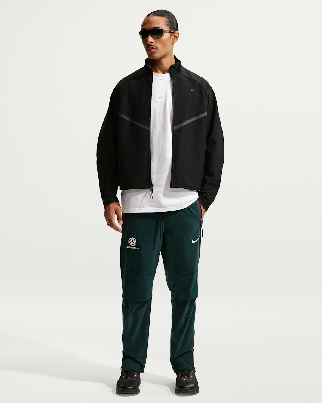 Australia Tech Men's Nike Football Woven Pants - Midnight Spruce/Sail