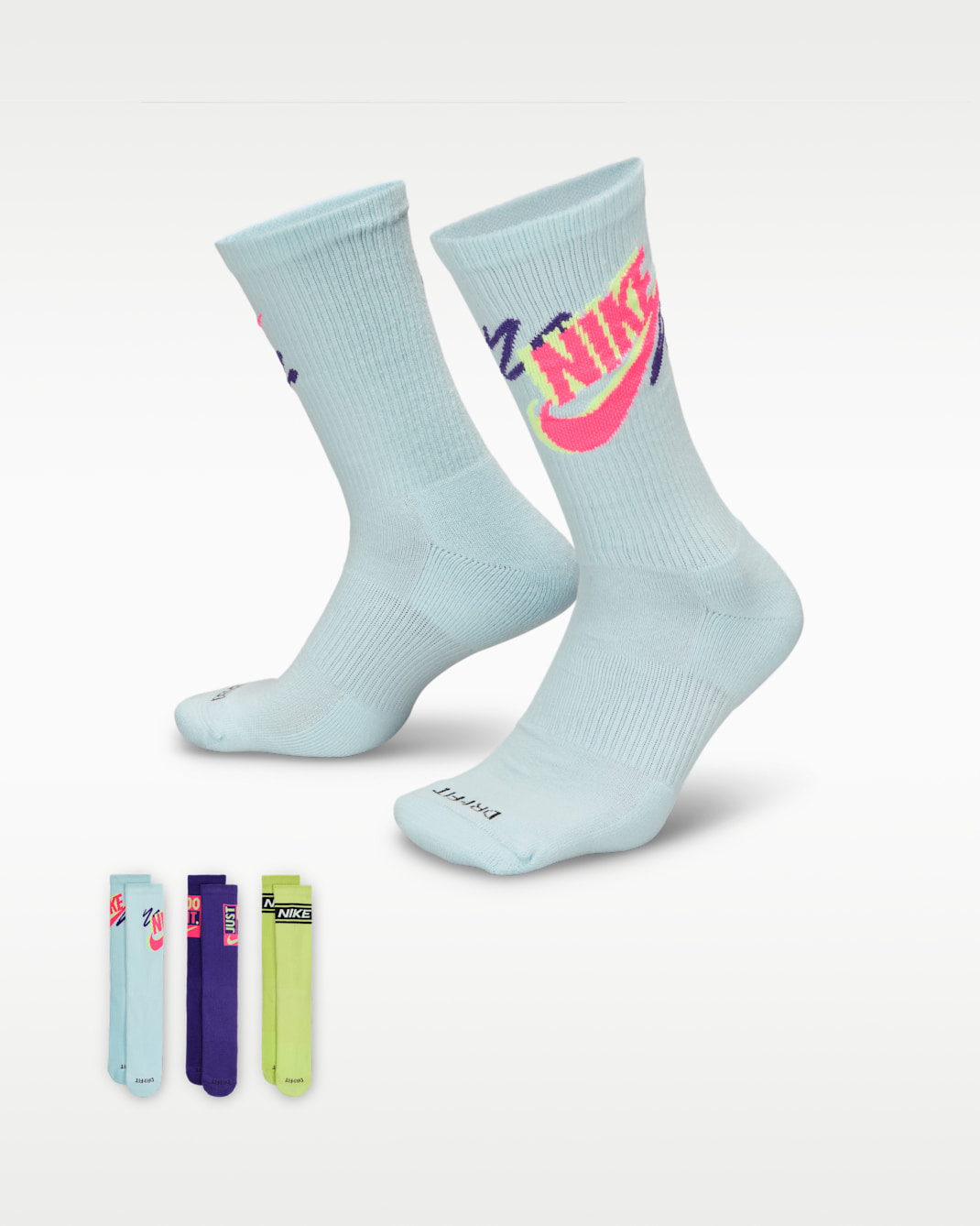 Calcetas (3 pares) Nike Everyday Plus - Multicolor