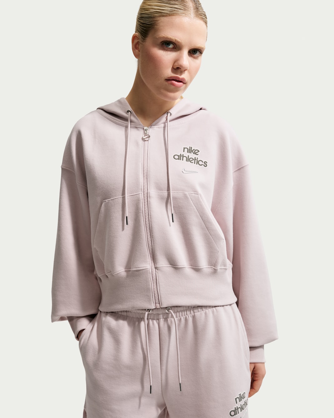 Sweat à capuche et zip Nike Sportswear Phoenix Fleece pour femme - Platinum Violet