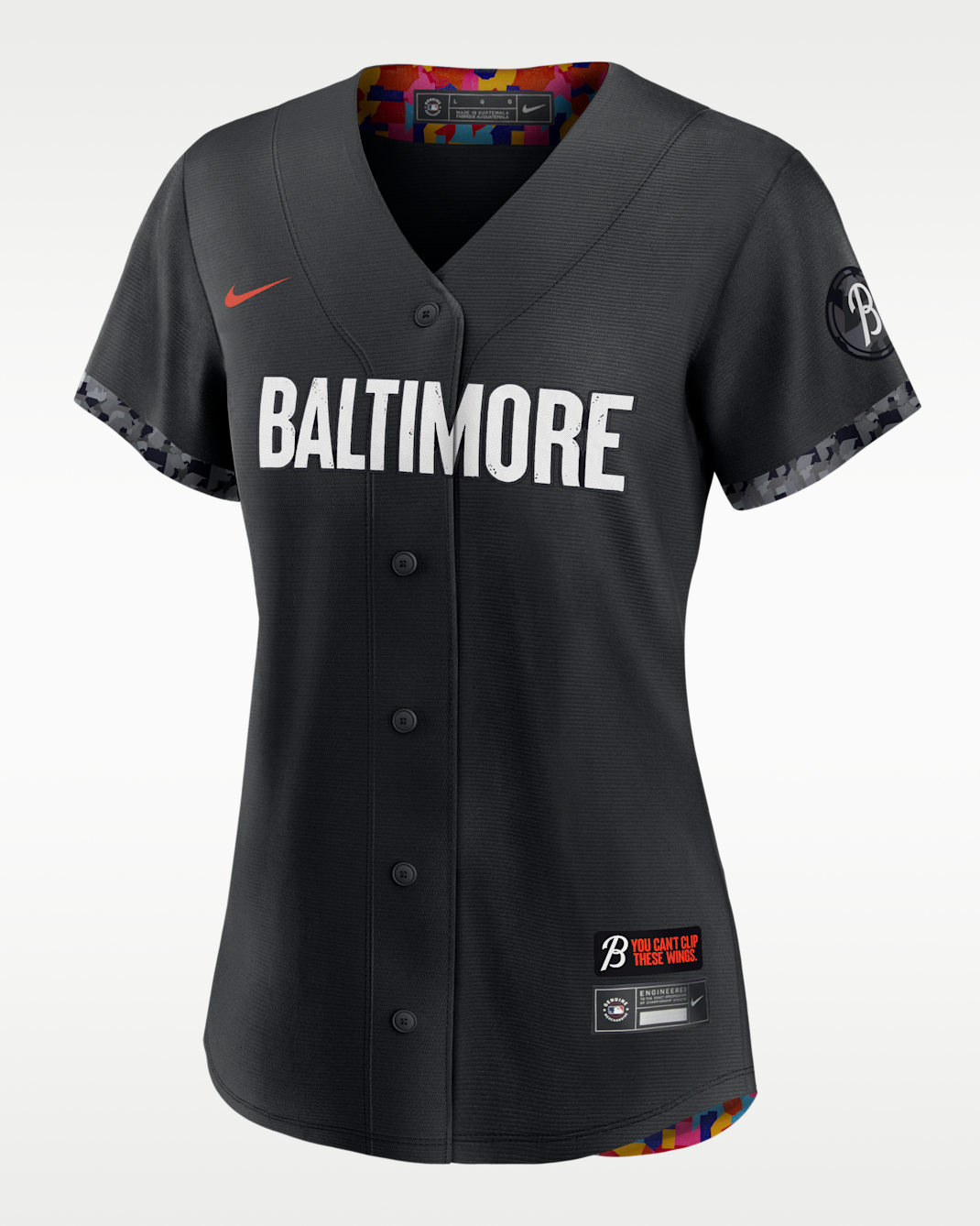 Jersey de béisbol Replica para mujer MLB Baltimore Orioles City Connect - Negro
