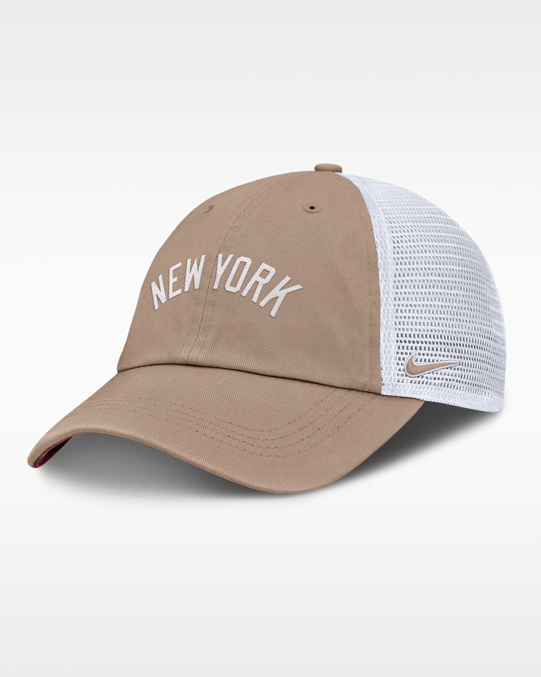 Gorra de rejilla Nike de la MLB ajustable para hombre New York Yankees Club - Caqui